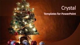  Presentation with christmas lights - Cool new slides with christmas tree with lights backdrop and a wine colored foreground