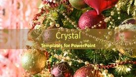  Presentation with christmas lights - Amazing slide set having christmas tree with ornaments and lights in elegant home backdrop and a tawny brown colored foreground