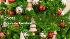  Presentation with silver christmas - Slides enhanced with christmas-tree-with-silver-bauble background and a tawny brown colored foreground