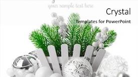  Presentation with white christmas - Theme consisting of christmas tree with white balls decoration in wooden basket holiday greeting card isolated on background background and a white colored foreground