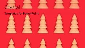  Presentation with christmas tree - Presentation design with christmas-tree-wooden-ornament-design and a red colored foreground