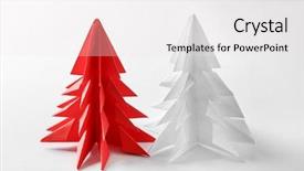  Presentation with black and white trees - PPT layouts consisting of christmas trees made of paper background and a white colored foreground