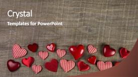  Presentation with red and white festive - Beautiful slide deck featuring christmas valentine or birthday backdrop and a gray colored foreground