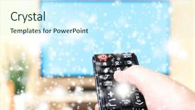  Presentation with controller - Presentation with christmas video background - watching tv and using remote background and a cool aqua colored foreground