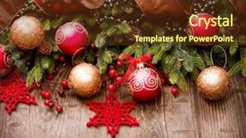  Presentation with christmas border design - PPT theme having christmas vintage background old styled background and a tawny brown colored foreground
