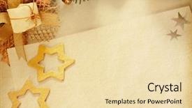  Presentation with gold border - Slides enhanced with christmas vintage border old paper background and a lemonade colored foreground