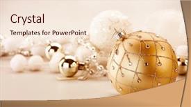  Presentation with flower vintage - Slide deck with christmas vintage decoration background and a lemonade colored foreground