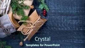  Presentation with vintage christmas - Cool new slides with christmas vintage gifts on a wooden background backdrop and a ocean colored foreground