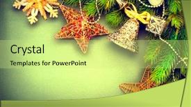  Presentation with old paper design - Presentation enhanced with christmas vintage green background background and a soft green colored foreground