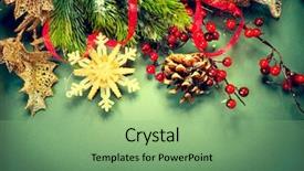  Presentation with vintage christmas - Presentation enhanced with christmas vintage green background background and a  colored foreground