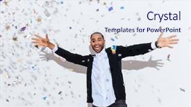  Presentation with santa - PPT theme enhanced with christmas welcome - happy african young man background and a  colored foreground