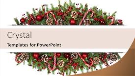  Presentation with christmas card - Colorful presentation theme enhanced with christmas-white-blank-card backdrop and a coral colored foreground