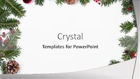  Presentation with holly - Slides having christmas-white-blank-card background and a white colored foreground