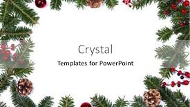  Presentation with holly christmas frame - PPT theme having christmas-white-blank-card background and a white colored foreground