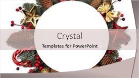  Presentation with pine cone - Slide deck with christmas-white-blank-card background and a soft green colored foreground