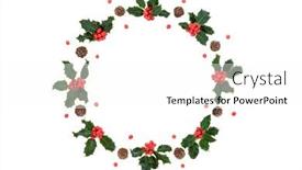 Presentation with christmas holly - Slides enhanced with christmas-winter-and-new-year background and a white colored foreground