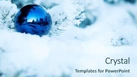  Presentation with christmas borders ornament border - Presentation with christmas winter background ornaments ball background and a sky blue colored foreground