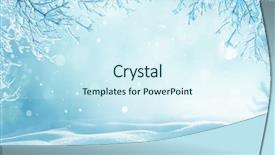  Presentation with new year card - Audience pleasing slides consisting of christmas winter background with snow backdrop and a cool aqua colored foreground