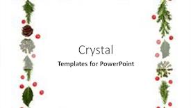  Presentation with christmas border design - Presentation design with christmas-winter-greenery-and-holly and a  colored foreground