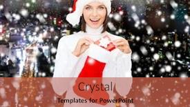  Presentation with christmas holidays - Presentation enhanced with christmas-winter-happiness-holidays background and a  colored foreground