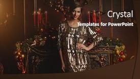  Presentation with apartments - Theme featuring christmas winter holidays concept beautiful charming woman in evening dress posing in luxurious apartments decorated for christmas beauty fashion background and a wine colored foreground