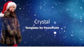  Presentation with kids space - PPT theme featuring christmas-winter-kids-fashion-cute background and a ocean colored foreground