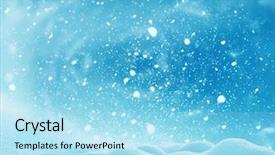  Presentation with new year card - Presentation design having christmas winter landscape with snow background and a arctic colored foreground