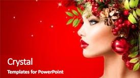  Presentation with girl christmas - Audience pleasing slides consisting of christmas winter woman beautiful new backdrop and a black colored foreground