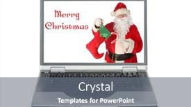  Presentation with white christmas - Slide deck consisting of christmas-with-santa-claus-santa background and a gray colored foreground