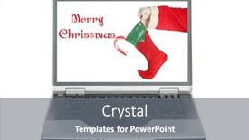  Presentation with white christmas - Presentation design with christmas-with-santa-claus-santa background and a gray colored foreground