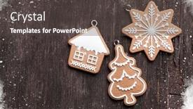  Presentation with gingerbread - Slide deck consisting of christmas-wooden-background-with-gingerbread background and a dark gray colored foreground