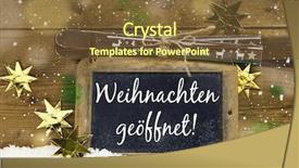  Presentation with german - Cool new presentation design with young businessman looking at the camera on the background of his team backdrop and a seafoam green colored foreground.