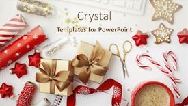  Presentation with healthy workspace - Audience pleasing presentation design consisting of christmas-workspace-with-notebook-keyboard backdrop and a lemonade colored foreground