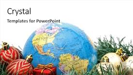  Presentation with north america world women - PPT theme enhanced with christmas world theme - americas isolated background and a white colored foreground