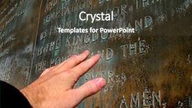  Presentation with prayer - Colorful presentation enhanced with close up on male empty pockets backdrop and a gray colored foreground