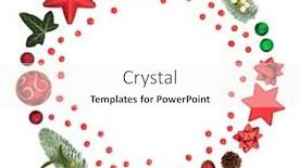  Presentation with festive season - Audience pleasing slide set consisting of christmas-wreath-abstract-decoration backdrop and a sky blue colored foreground