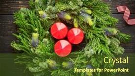  Presentation with christmas candles - Cool new presentation with christmas-wreath-and-candles backdrop and a tawny brown colored foreground
