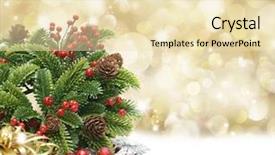  Presentation with gold - Slide deck featuring christmas wreath on a glittery background and a lemonade colored foreground