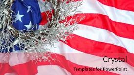  Presentation with american flag - Amazing presentation theme having christmas wreath on american flag backdrop and a  colored foreground