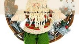  Presentation with ornament - Colorful PPT theme enhanced with christmas wreath ornament holiday decoration with santa claus isolated on white background backdrop and a lemonade colored foreground