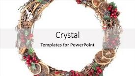  Presentation with christmas holly - Theme consisting of pressure sprayer - automatic sprinklers watering grass background and a seafoam green colored foreground