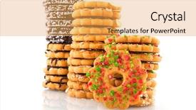  Presentation with ribbon green - Beautiful presentation theme featuring christmas wreaths in red and green with ribbon backdrop and a yellow colored foreground