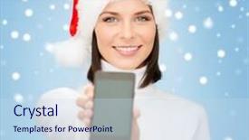  Presentation with gadget - Presentation with retro pattern modern futuristic background and a mint green colored foreground