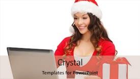  Presentation with online shopping - Slide set featuring christmas x-mas online shopping background and a  colored foreground