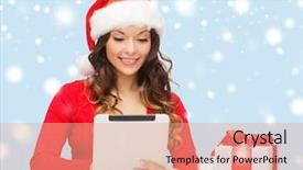  Presentation with online shopping - Beautiful PPT theme featuring christmas x-mas online shopping backdrop and a  colored foreground
