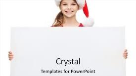  Presentation with christmas sale - Colorful slide set enhanced with christmas x-mas people advertisement sale concept - happy woman in santa helper hat with blank white board backdrop and a white colored foreground