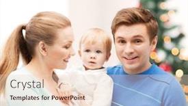  Presentation with winter family - Beautiful slide deck featuring refrigerator - refrigerated storage frozen pork carcasses backdrop and a violet colored foreground.