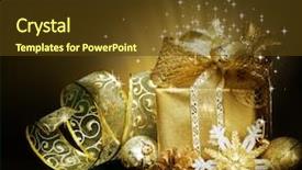  Presentation with moving christmas images nativity - Amazing PPT theme having christmas backdrop and a tawny brown colored foreground