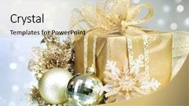  Presentation with christmas lights - Presentation having christmas background and a lemonade colored foreground