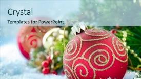  Presentation with designs christmas - Presentation theme consisting of christmas background and a sky blue colored foreground